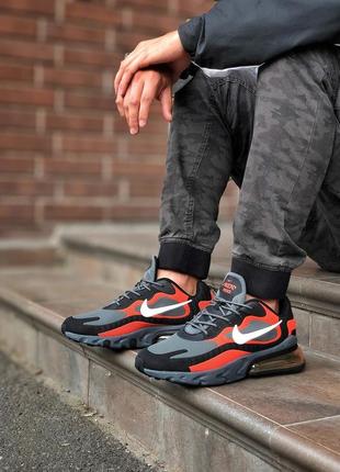 Крутые мужские кроссовки nike air max 270 react серые5 фото