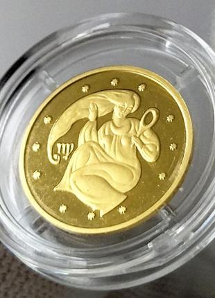 Золотая монета нбу "дева", 1,24 г чистого золота, 20086 фото