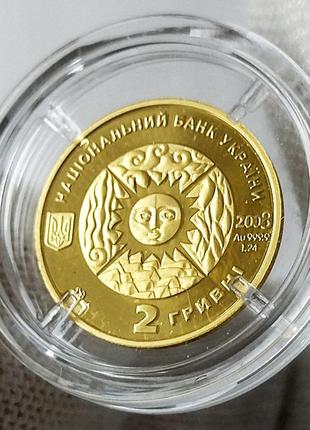 Золота монета нбу "діва", 1,24 г чистого золота, 20087 фото