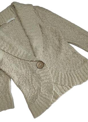 Женский однотонный свитер на пуговице с v образным глубоким вырезом кофта кардиган с рукавом 3/4