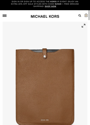 Шкіряний чохол для ipad, папка для документів michael kors4 фото