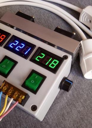 Трехфазный регулятор мощности напряж.6квт.диммер.стабилизирован.