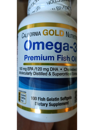 Омега-3 риб'ячий жир 100 капсул california gold nutrition