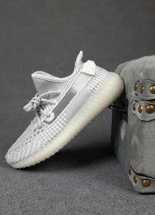 Женские кроссовки adidas yeezy boost 350 grey адедас изи буст серого цвета1 фото