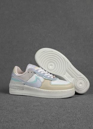 Женские кроссовки nike air force 1 shadow multicolor найк форс разноцветные