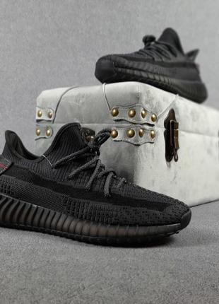 Женские кроссовки adidas yeezy boost 350 black адидас изи буст черного цвета4 фото