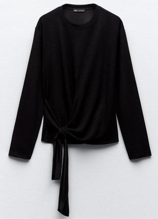 Zara кофта-свитер с драпировкой вискоза3 фото