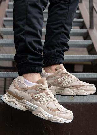 Мужские кроссовки new balance 9060 beige full1 фото