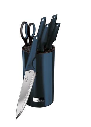 Набір ножів із 7 предметів berlinger haus сріблясто-синій (2000002669685)