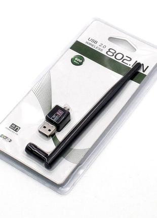 Wi-fi адаптер внешний 802.11n usb с антенной сетевой юсб вай фай adapter lv-uw03