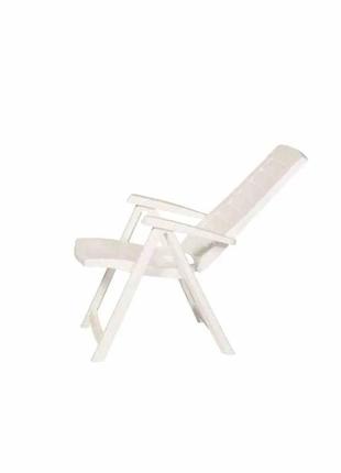 Садовий пластиковий стілець keter aruba 140256 білий2 фото