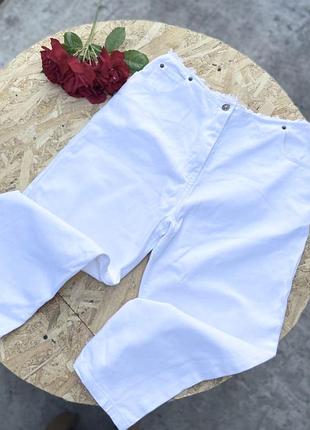 ❤️❤️❤️белоснежные брендовые укороченные джинсы, бриджи.