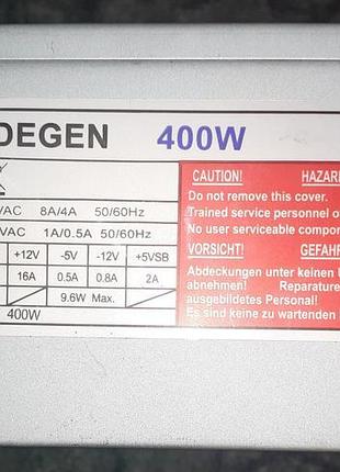 Блок живлення codegen model: 400x на 400w тест ок