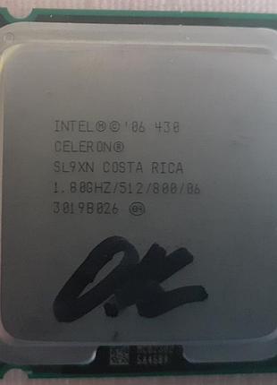 775 сокет intel celeron 430 sl9xn 1.8 ghz 800 шина тест ок