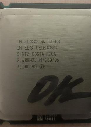 775 intel celeron e3400(два ядра), як новий 2.6 ghz тест ок