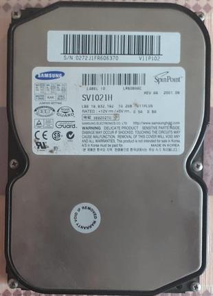 Жорсткий диск samsung sv1021h 10 gb тест не ок