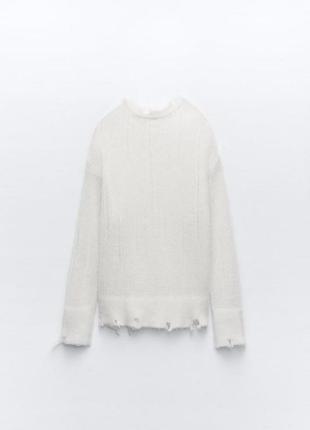 Zara стильный свитер 38% альпака 37% шерсть6 фото