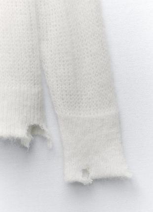 Zara стильный свитер 38% альпака 37% шерсть8 фото
