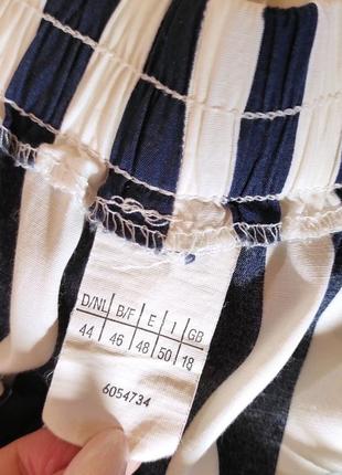 Женские кюлоты брюки летние легкие в полоску р.50-52 ткань вискоза4 фото