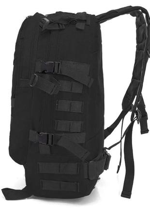 Рюкзак тактический на 40л штурмовой туристический с системой molle черный большой3 фото