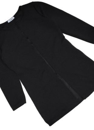 Женский черный кардиган накидка джемпер пиджак