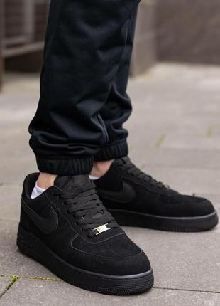 Nike air force total black hotsell