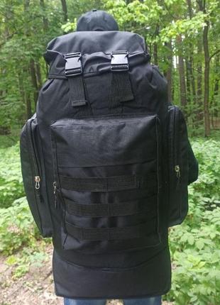 Рюкзак тактичний чорний 4в1 70 л водонепроникний туристичний рюкзак. колір: чорний6 фото