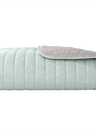 Покривало стиль люкс tm ideia 220х240 см м'ята/св.сірий