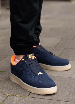 Мужские кроссовки nike air force bleu orange