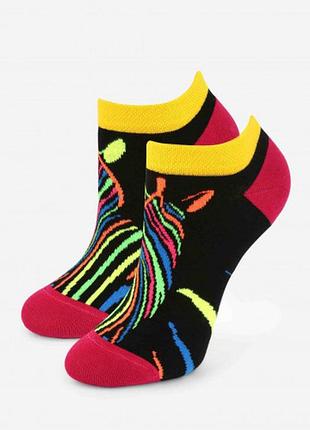 Носки женские хлопковые miss marilyn socks footies fluo zebra