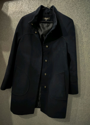 Жіноче демісезонне пальто темно-синього кольору