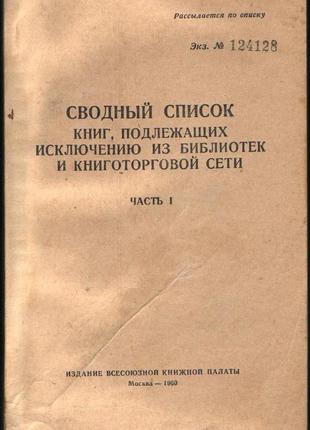 Зведений список книг, що підлягають виключенню із бібліотек і кни