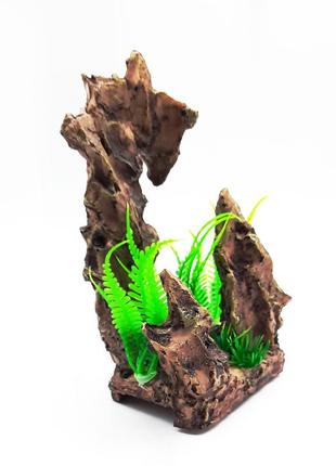 Декоративная скала с растениями oa-47 для аквариума3 фото