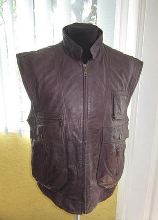 Великий чоловічий шкіряний жилет capra. німеччина. лот 943