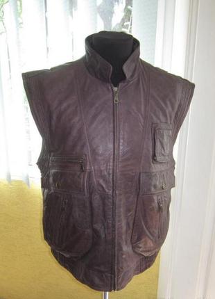 Великий чоловічий шкіряний жилет capra. німеччина. лот 943