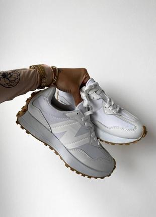 Nb 327 white/beige sole