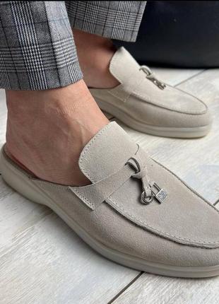 Лофери, мюлі , шлепанці замшеві , шкіряні з відкритою пяткою