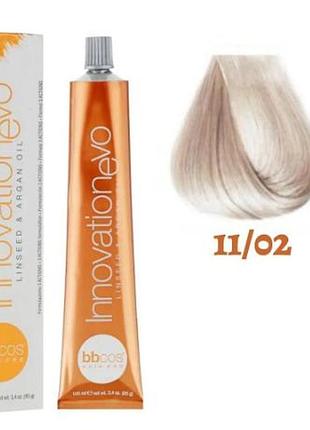 Крем-фарба для волосся bbcos innovation evo 11.02 very light pearl blonde  iталiя