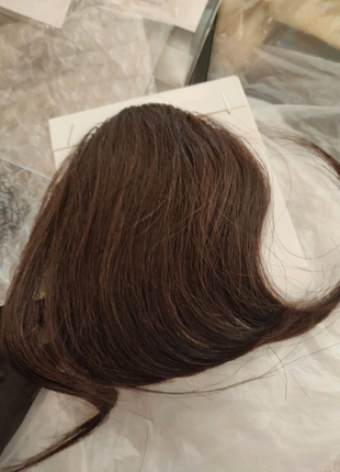 Чёлка натуральная 15 см есть два оттенк из 100% натуральных волос