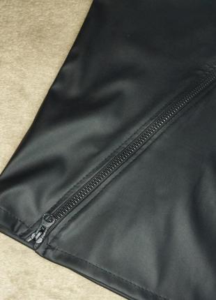 Черная юбка карандаш миди эко-кожа 42 44 46 482 фото