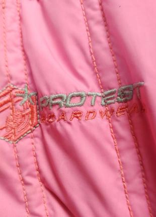 Ярко-розовая зимняя ,удлиненная  куртка protest из германии3 фото