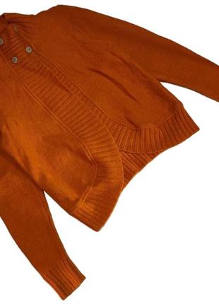 Женский свитер tines на пуговицах оранжевый кардиган кофта1 фото