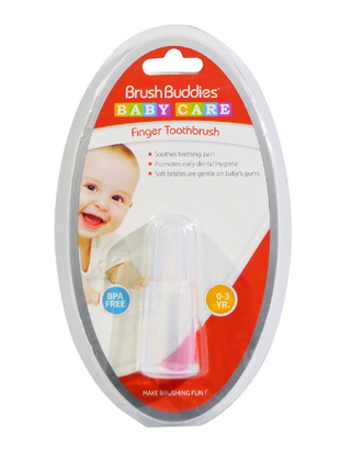 Зубная щетка на палец "забота о детях" brush buddies , 0-3 лет  usa2 фото