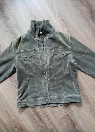 Вельветовый пиджак хаки