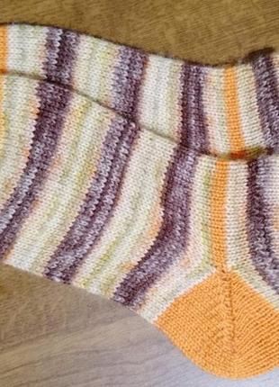 Короткі вязані шкарпетки2 фото