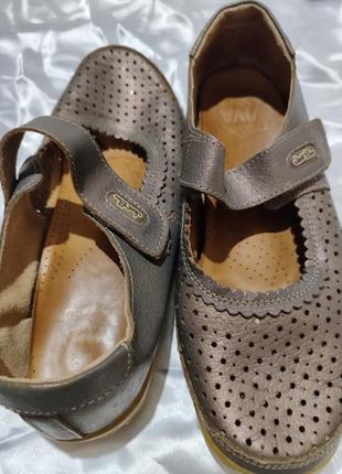 Летние легкие туфли из натуральной кожи2 фото