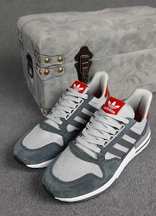Жіночі кросівки adidas zx 500 grey адідас сірого кольору