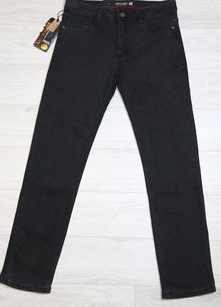 Джинсы мужские классические демисезонные серые с ровным кроем  baron код-(981-2)