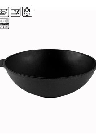 Чавунна сковорода wok 4,7 л4 фото