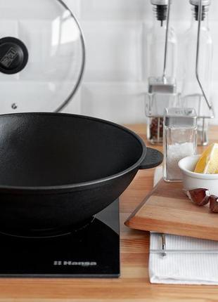 Чавунна сковорода wok 4,7 л5 фото